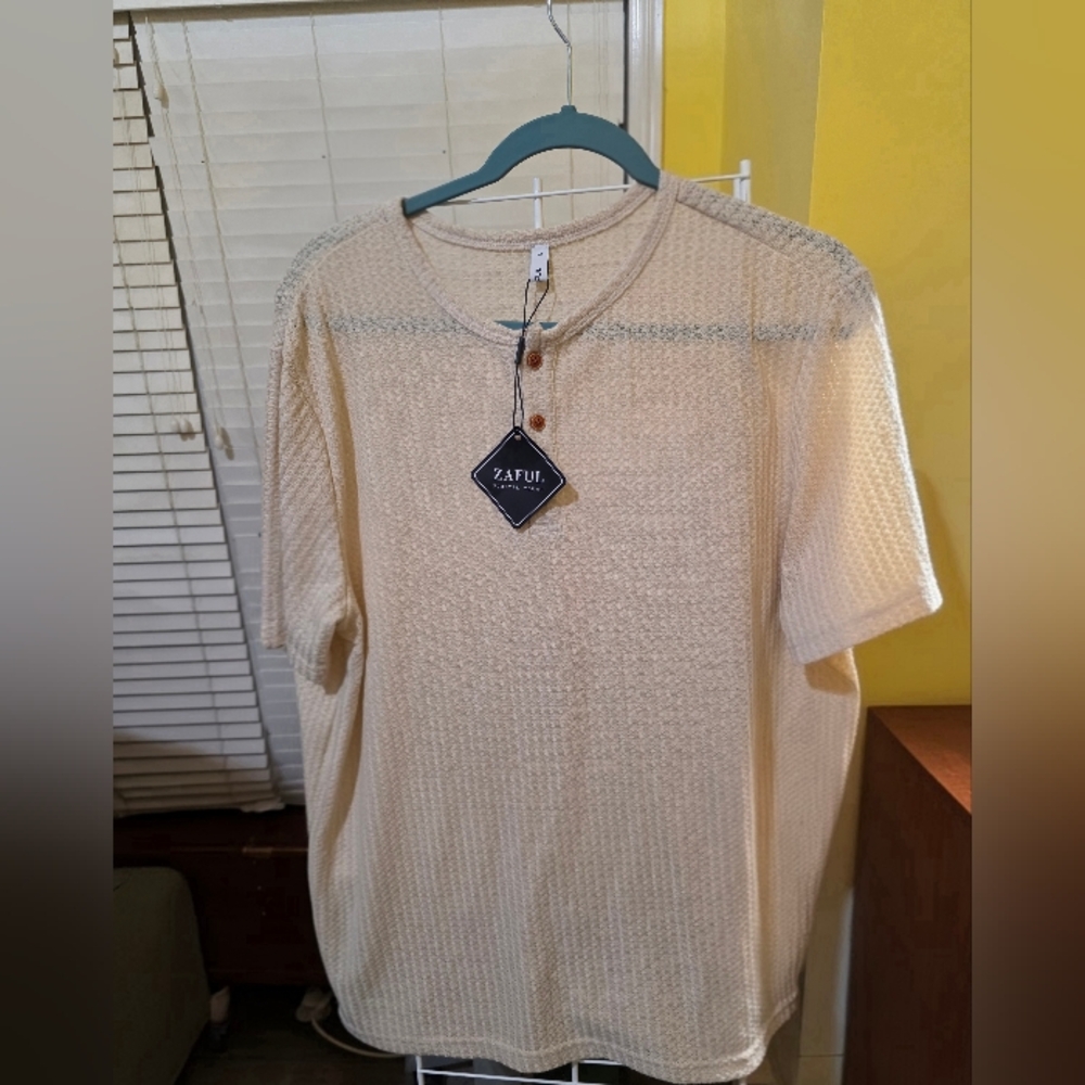 Zaful Beige Short Sleeve Women's Tee